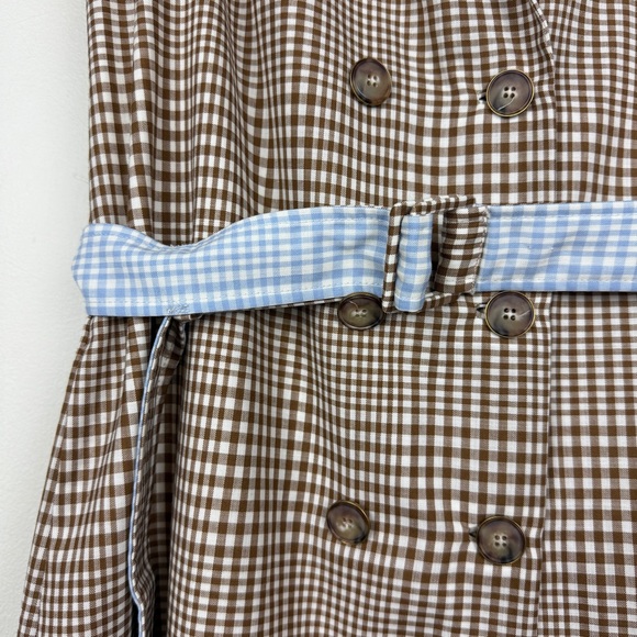 Lela Rose Plaid Wool Belted Sleeveless Double Breasted Dress - Picture 6 of 8